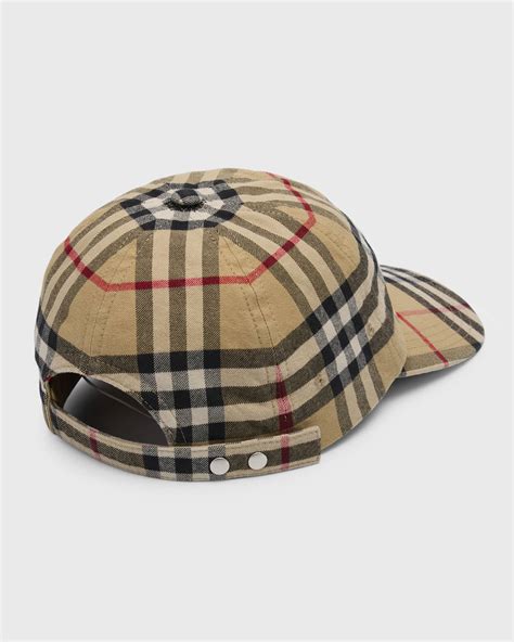 burberry check cotton baseball cap|Burberry baseball caps men.